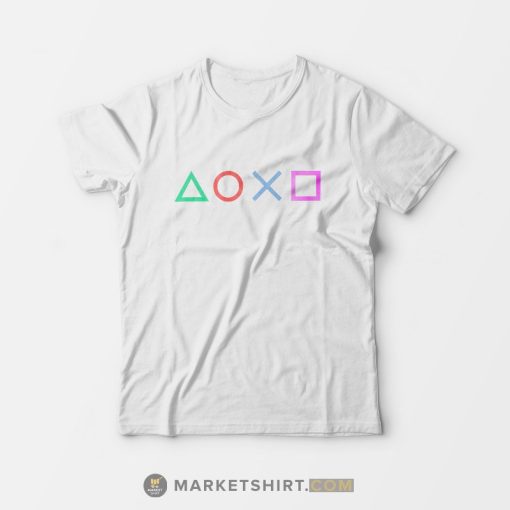 Playstation Button Logo T-shirt White