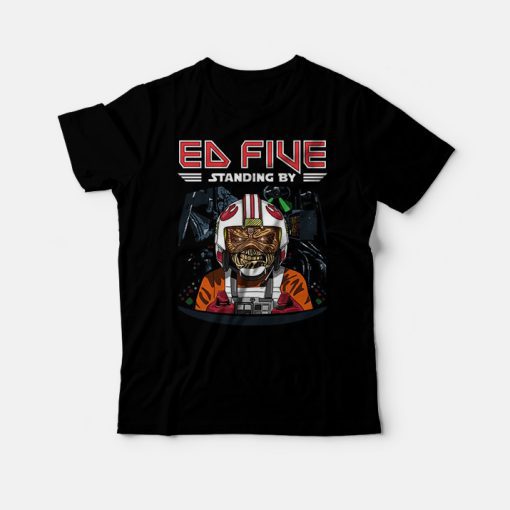Ed Five Standing By - Iron Maiden Logo T-Shirt