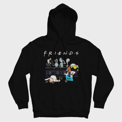 Friends Rick And Morty Simpson On Cartoon Network Hoodies