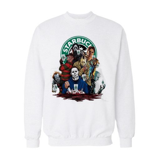 Starbucks Coffee Horror Film Characters Sweatshirt