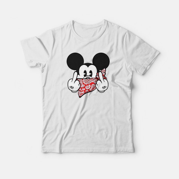 mickey mouse middle finger t shirt