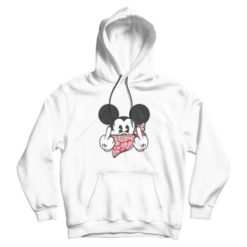 Mickey Mouse Thug Life Gangster Middle Finger Hoodie