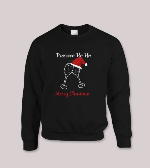 Prosecco Ho Ho Christmas Party Hat Sweatshirt