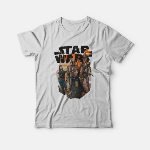 Star Wars The Mandalorian Group Poster T-Shirt
