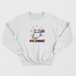 Feline The Purride LGBT Gay Pride Cat funny Gift Sweatshirt