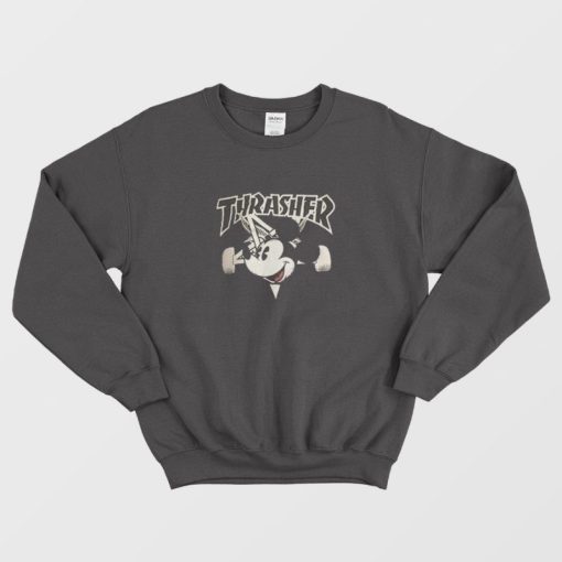 Mickey Mouse X Thrasher Parody Sweatshirt