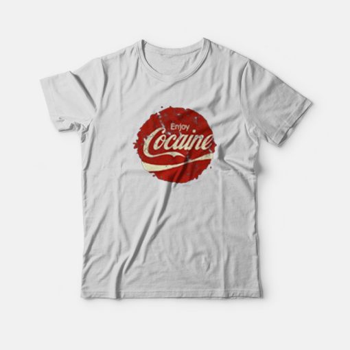 Enjoy Cocaine Parody Logo Coca Cola Funny T-shirt