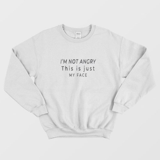 I'M NOT ANGRY This Is Just My Face Clothing Sweatshirt,