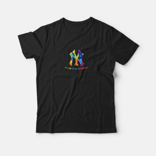 Autism Awareness New York Yankees It's Ok To Be Different T-shirt