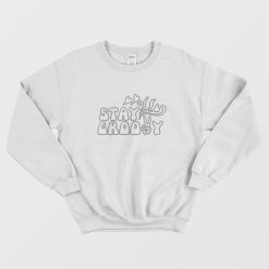 Vintage Inspired Stay Groovy Peace Sign Graphic Sweatshirt
