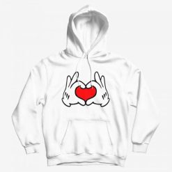 Hands Heart Mickey Mouse Love Hoodie