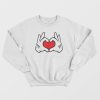Hands Heart Mickey Mouse Love Sweatshirt