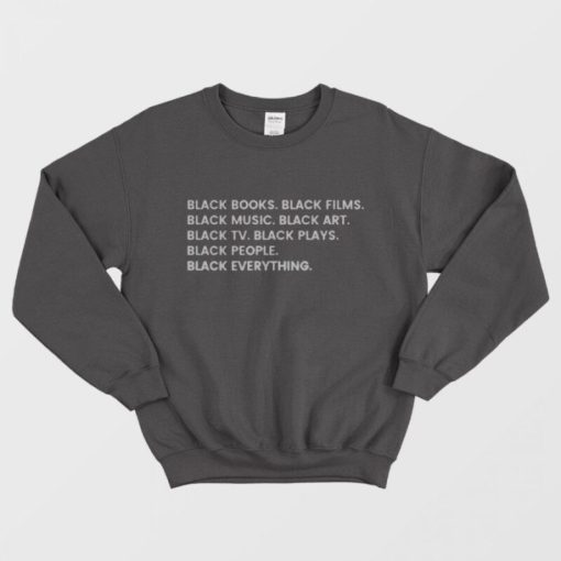 Black Everything French Terry Crew Sweatshirt