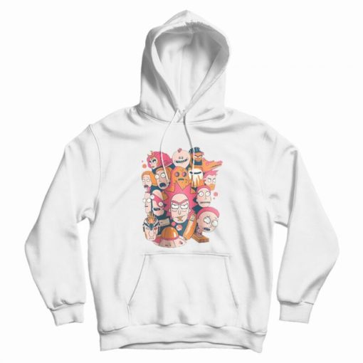 Collage Rick and Morty Pickle Rick Hoodie