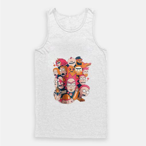 Collage Rick and Morty Pickle Rick Tank Top