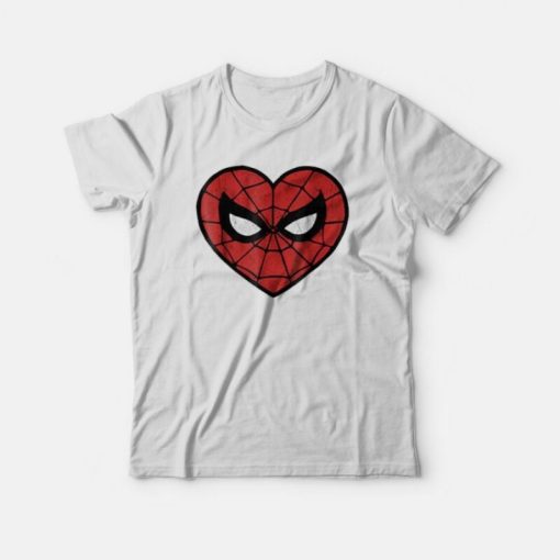 Marvel Spider-Man Face Mask Heart T-Shirt