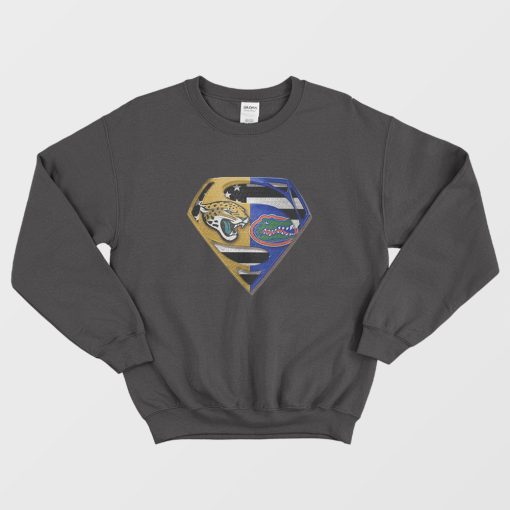 Superman Jacksonville Jaguars And Florida Gators Sweatshirt
