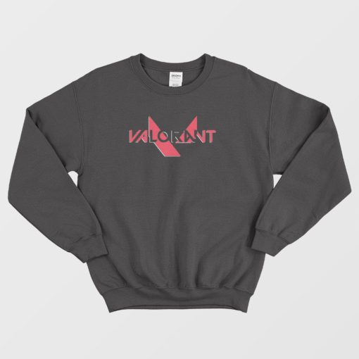 Valorant Red Logo Font Sweatshirt