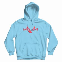 Valorant Red Logo Font Hoodie