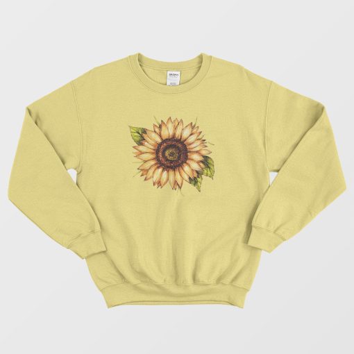 Vintage Sunflower Design Sweatshirt