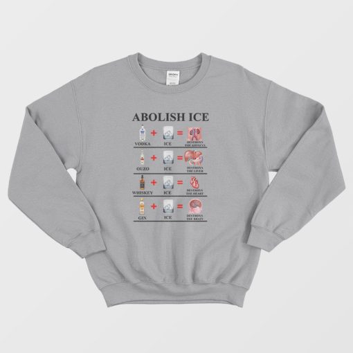 Abolish Ice Vodka Ice Destroy The Kidneys Sweatshirt