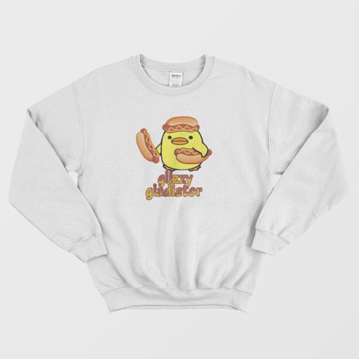 Glizzy Gladiator Duck Hotdog Funny Sweatshirt