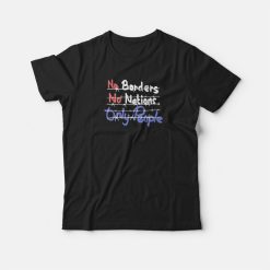 No Borders No Nations Only People Vintage T-shirt
