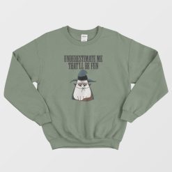 Underestimate Me That'll Be Fun Cat Witch Sweatshirt