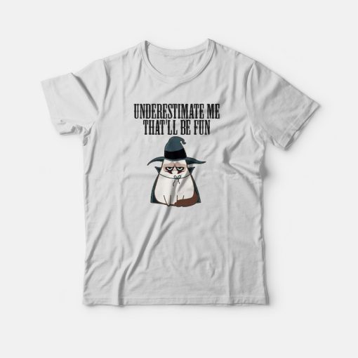 Underestimate Me That'll Be Fun Grumpy Cat Witch T-shirt