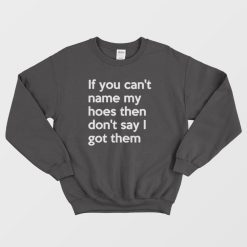 If You Can't Nama My Hoes Sweatshirt