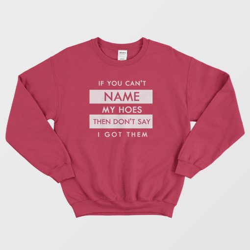 If You Can't Name My Hoes Classic Sweatshirt