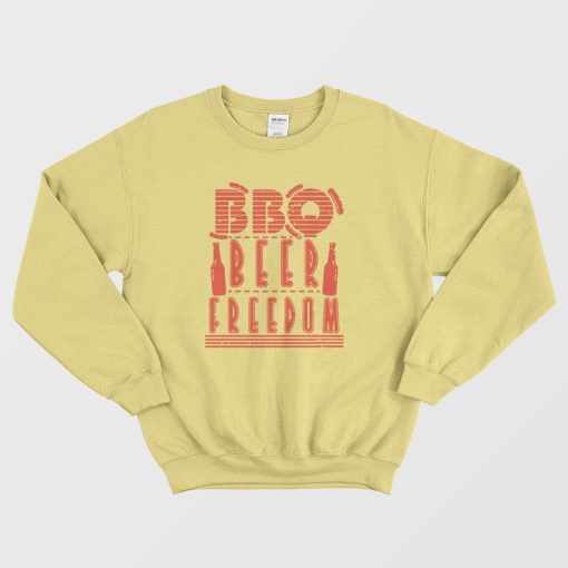 BBQ Beer Freedom America Usa Party Sweatshirt Vintage