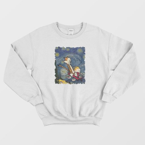 Calvin and Hobbes Stary Night Sweatshirt