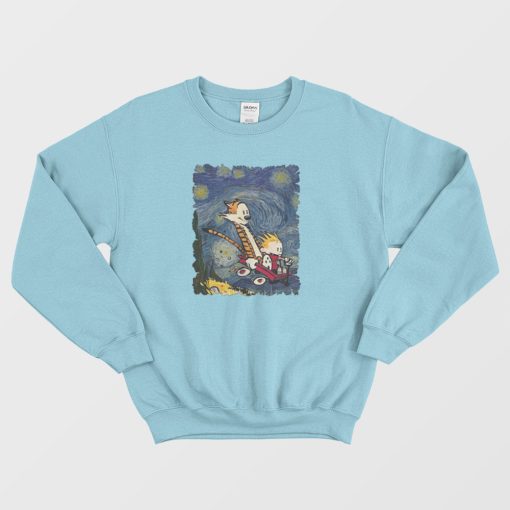 Calvin and Hobbes Stary Night Sweatshirt