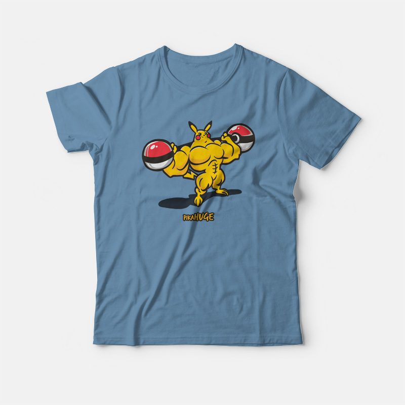 Huge Buff Pikachu Pokemon T-shirt Marketshirt.com