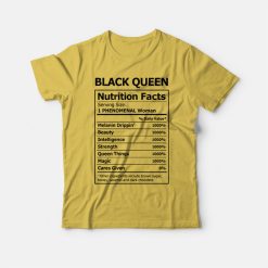 Black Girl Nutrition Facts T-shirt