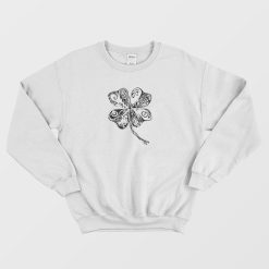 Four Leaf Clover Tribal Shamrock Lucky Sweatshirt