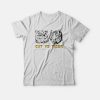 Cat Vs Tiger Black and White Version T-shirt