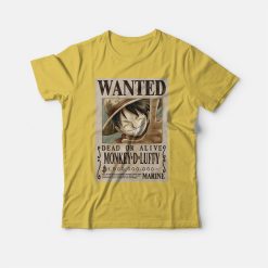 Wanted Monkey D Luffy Dead or Alive T-shirt