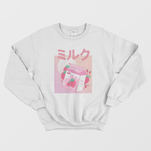 Japanese Kawaii Strawberry Milkshake Sweatshirt