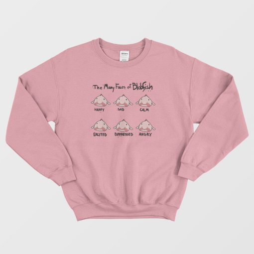 The Many Faces Of Blobfish Sweatshirt