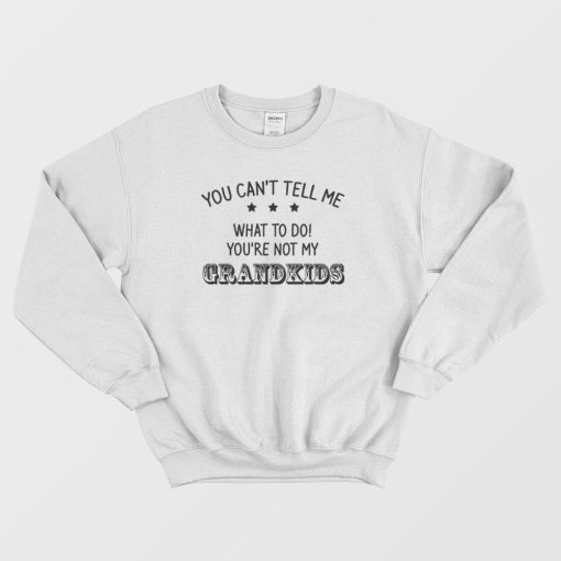 You Can't Tell Me What To Do You're Not My Grandkids Sweatshirt