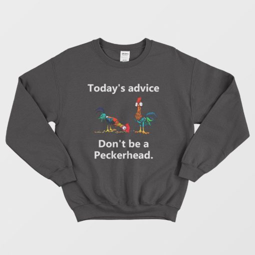 Today's Advice Don't Be A Peckerhead Sweatshirt