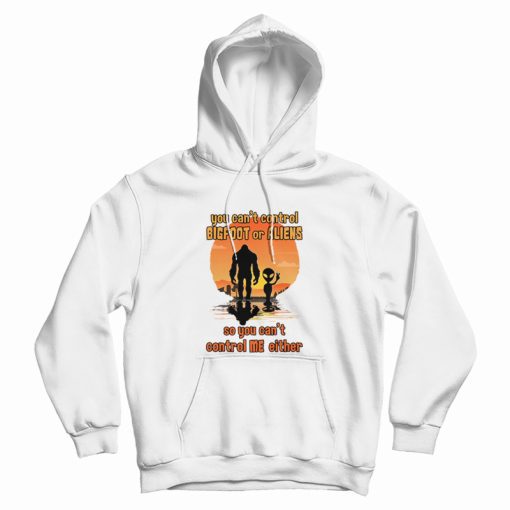 You Can't Control Bigfoot Or Aliens So You Can't Control Me Either Hoodie