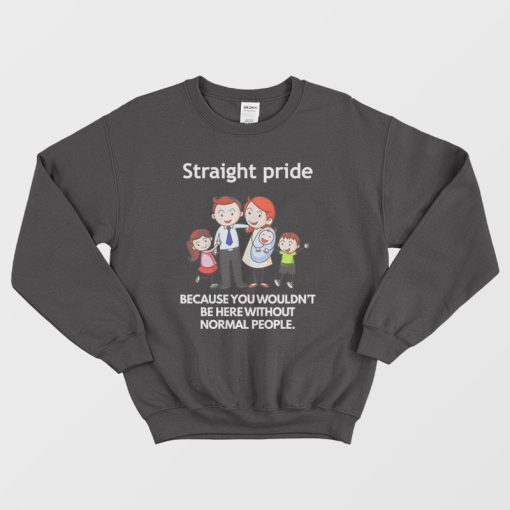 Straight Pride Because You Wouldn't Be Here Without Normal People Sweatshirt