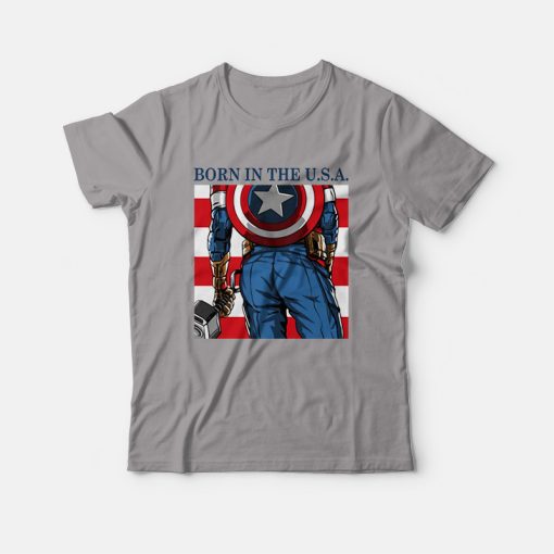 Born In The USA T-shirt Captain America