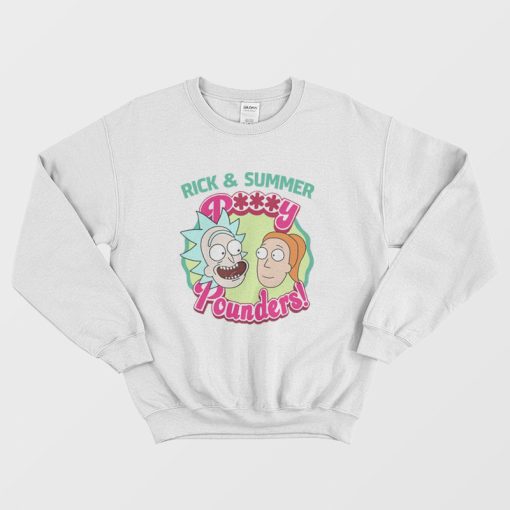 Rick and Summer Pussy Pounders Sweatshirt Rick and Morty