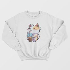 Cat Bubble Tea Neko Kitty Kawaii Neko Sweatshirt