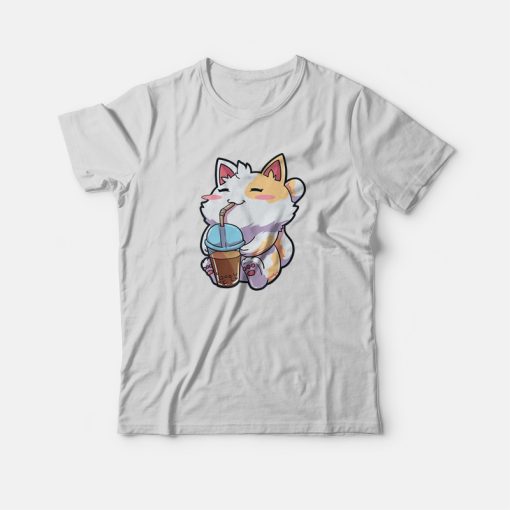 Cat Bubble Tea Neko Kitty Kawaii Neko T-shirt