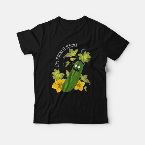 Pickle Rick Flower T-shirt Rick and Morty